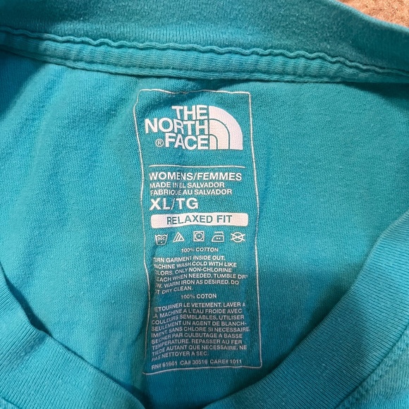 The North Face Teal Floral Design T Shirt - Picture 3 of 3